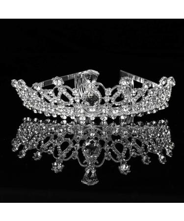 Sparkling FRCOLOR Crystal Rhinestone Wedding Tiara Crown - Silver - Buy Online on GoSupps.com