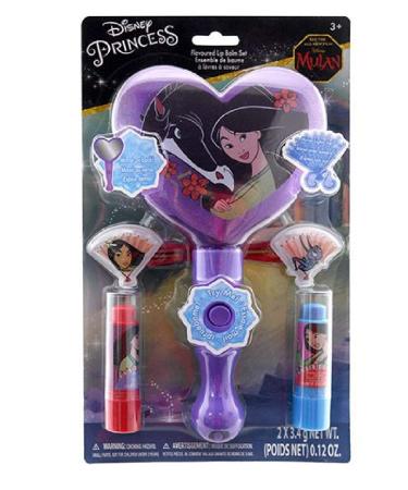 Mulan Light Up Mirror with 2 Lip Balms & 2 Hair Clips on Card