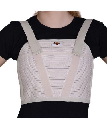 Armor Adult Unisex Chest Support Brace to Stabilize the Thorax after Open Heart Surgery Thoracic Procedure or Fractures of the Sternum or Rib Cage Tan Color Size Small for Men and Women Tan S