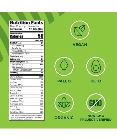 Manitoba Harvest Organic Hemp & Supergreens Powder 7.5 oz - Vegan Superfood with Protein, Fiber, Vitamins & Minerals - Buy Online on GoSupps.com