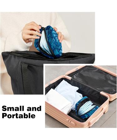 Fish Print Menstrual Cup Pouch & Sanitary Napkin Storage Bag - Travel Makeup Organizer (Color 6) - Buy Online on GoSupps.com