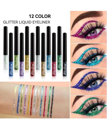 Pearlescent Eyeliner Liquid Glitter Eyeliner Eyeshadow Makeup Stage Show Makeup (purple) - Buy Online on GoSupps.com