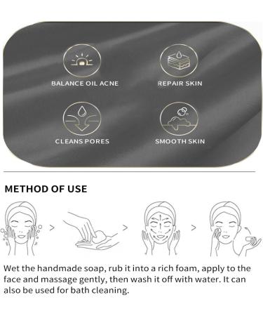 Trendyfave Bamboo Charcoal Soap Bar Oil Control Charcoal Soap Organic Handmade Soap Body Acne Wash Remove Acne Blackheads Dark Spot Natural Bar Soap for Face Body & Hand Soap Bar - Buy Online on GoSupps.com