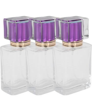 Glass Perfume Bottle Refillable Perfume Atomizer Dispenser Liquid Makeup Container 50ml (Purple) - Buy Online on GoSupps.com
