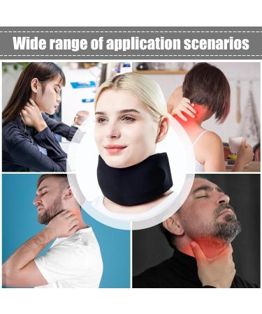 Neck Brace Cervical Collar - Adjustable Foam Neck Wraps - Foam Cervical Collar Relieves Neck and Spine Pressure for Women & Men Keeps Vertebrae Stable Black M - Buy Online on GoSupps.com