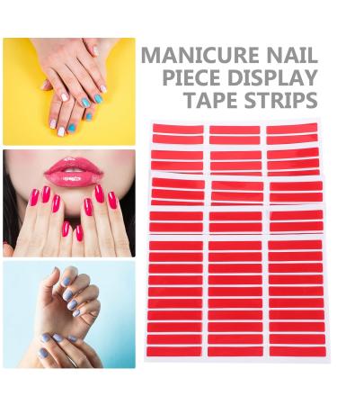 minkissy 5 Sheets Transparent Nail Tapes Nail Display Tape Holders Clear Nail Tape Nail Art Showing Tape Sticky Mounting Tape for Salon Nail Tips Red - Buy Online on GoSupps.com