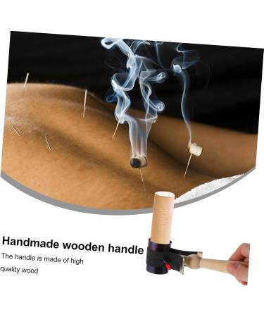 Gleavi Moxibustion Stand & Hand Roller | Portable Acupuncture Massage Tool | Stainless Steel Moxa Holder 19.3x5.2cm - International Shipping Available - Buy Online on GoSupps.com