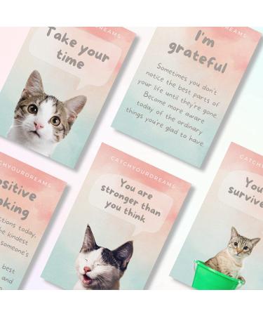 Cats Against Anxiety Cards - 50 Self-Esteem & Stress Affirmation Cards by Catchyourdreams: Oracle Tarot Self-Therapy for Anxiety Emotions - Buy Online on GoSupps.com