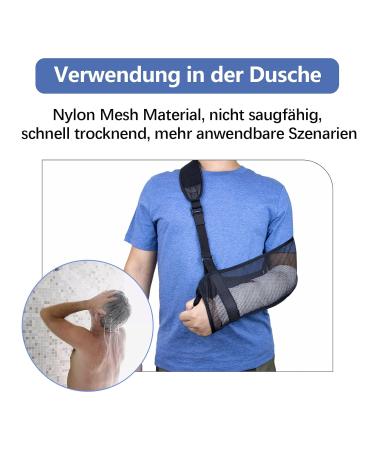 Adjustable Mesh Shoulder Loop with Foam Neck Pad - Breathable Arm Support for Injury Relief (Beige) - Unisex Right/Left - Buy Online on GoSupps.com
