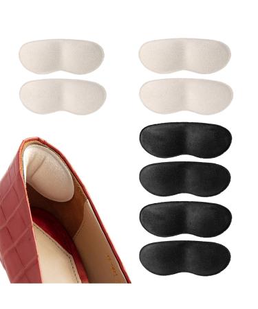 Heel Grips Liner Cushions Inserts for Loose Shoes  Extra Soft Heel Pads Self-Adhesive Heel Cushion Inserts Prevent Heel Slipping  Blisters  Foot Pain  Super Comfort Microsuede Heel Grips (4 Pairs)