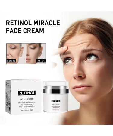 Retinol Moisturizing Cream With 2.5% Active Retinol Hydrate and Moisturize Anti-aging Fade Fine Lines Replenish Collagen 1.7 FL OZ - Buy Online on GoSupps.com