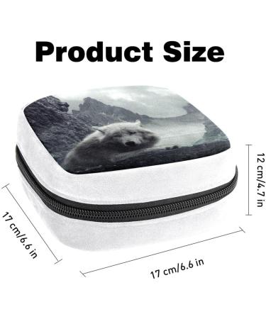 Vintage Animal Wolf Color Sanitary Napkin Tampon Storage Bag | Period Pad Makeup Pouch - GIAPB 3661 - Buy Online on GoSupps.com