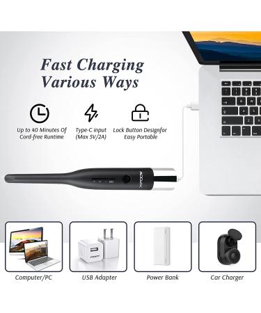 Mini Cordless Hair Straightener Pencil Flat Iron for Short Hair and Pixie Cut - 3/10-Inch Plate - Easy to Use and Carry - Beard Straightener - Black (Upgrade) - Buy Online on GoSupps.com