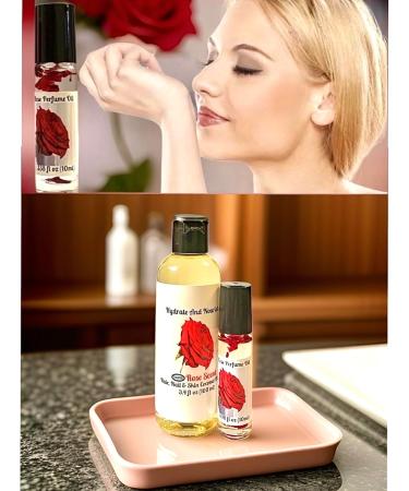 2 Pack Rose Coconut Oil Set - Roll-On Perfume & Body Oil for Hair & Skin - 3.4 Fl oz Travel Size - Buy Online on GoSupps.com