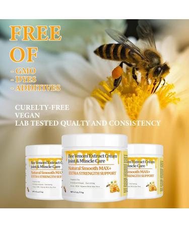 Bee Venom Cream - High Strength Natural Relief for Muscle & Joint Pain | Soothe Back Neck Hands & More - Buy Online on GoSupps.com