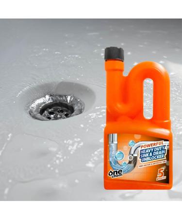One Chem Heavy Duty Sink and Drain Unblocker 2 x 750ml - Powerful formula for indoor and outdoor use 750 ml (Pack of 2) - Buy Online on GoSupps.com