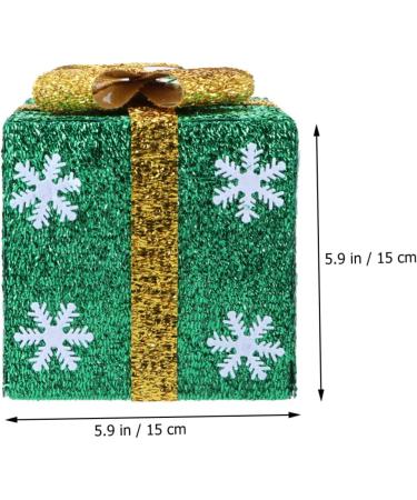 Cabilock Box Shop Decoration Decorative Wall Basket Showcase Adornment Christmas Bag Green 15.00X15.00X15.00CM - Buy Online on GoSupps.com