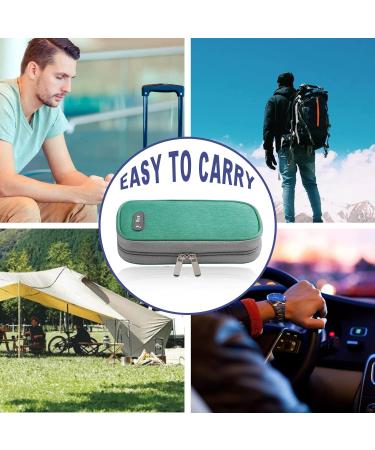 Insulin Cooler Case Diabetic Travel Bag | Green Insulated Cooling Bag with Ice Packs for Insulin Pen and Supplies - Buy Online on GoSupps.com