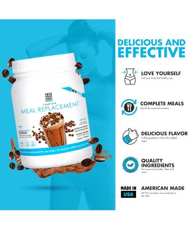 Yes You Can! Coffee Meal Replacement Shake - 15 Servings - Protein Powder with Vitamins - Nutritious All-in-One Meal Replacement - Buy Online on GoSupps.com