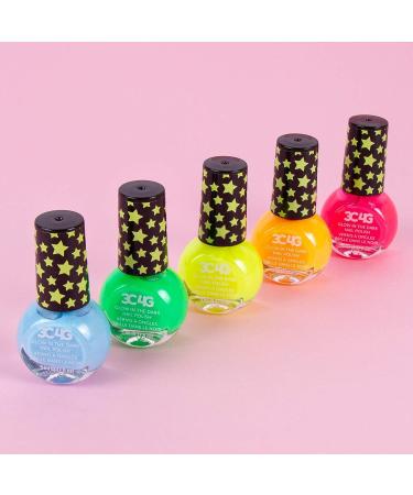 Three Cheers for Girls Glow in the Dark Nail Polish Set - Non-Toxic Kit for Kids & Teens - 5 Colors - Ages 8 - Buy Online on GoSupps.com