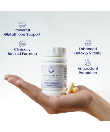 Relumins Skin & Immune Booster Vita Bundle Advanced Vitamin C 1000mg with Rose HIPS (180 Capsules) + Max Strength Glutathione Booster (30 Veg Capsules) Antioxidant & Skin Support Halal Certified - Buy Online on GoSupps.com