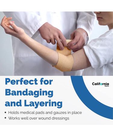 Brown 2 Inch Self Adhesive Bandage Wrap - 5 Yards Cohesive Tape for Sports | 12 Pack Non-Woven Athletic Tape for Wrists, Knees, and Ankles - Buy Online on GoSupps.com