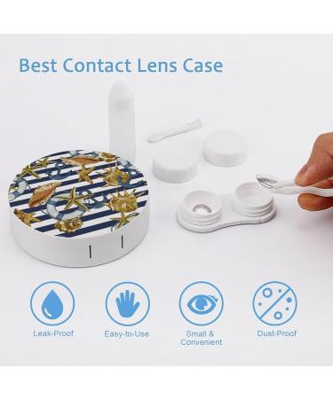 Summer Sea Shells Anchor Contact Lens Kit - Portable Mirror Storage Box with Cute Design - Buy Online on GoSupps.com