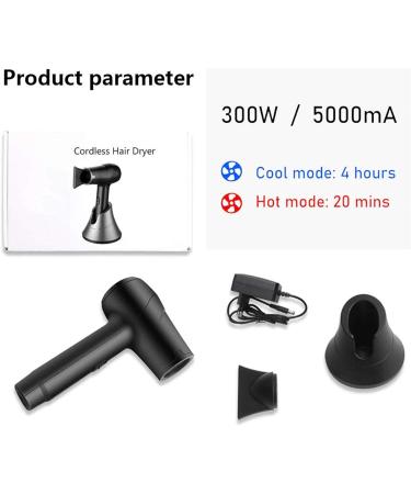 Cordless Hairdryer Rechargeable Wireless Hair Dryer w/Charging Base Hot & Cold Air Blow Dryer for Blowing Hair/Painting Drying/Pet Care - Buy Online on GoSupps.com