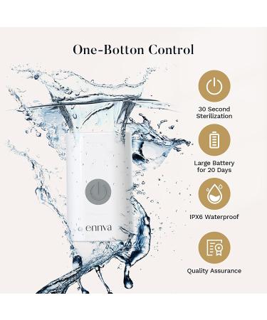 Ennva UVC Toothbrush Sanitizer Case - Rapid Sanitize, Rechargeable & Portable - Fits All Toothbrushes - Home and Travel Safety - Buy Online on GoSupps.com