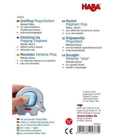 HABA Popping Elephant: Silicone Baby Fidget & Teething Toy - Buy Online on GoSupps.com