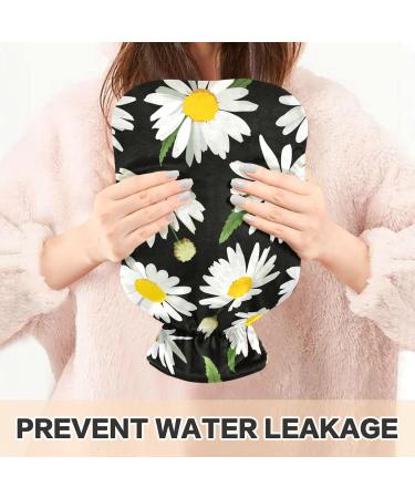 NAANLE 1L Hot Water Bottle - Chrysanthemums Daisy Flower Design for Menstrual Cramps Relief & Heat Therapy - Transparent Heating Bag for Hand & Foot Comfort - Buy Online on GoSupps.com