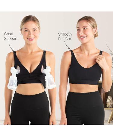 Momcozy Hands Free Pumping Bra - Seamless Adjustable Breast Pump and Nursing Bra All in One - for Spectra, Lansinoh, Philips Avent - Black, X-Large - Buy Online on GoSupps.com