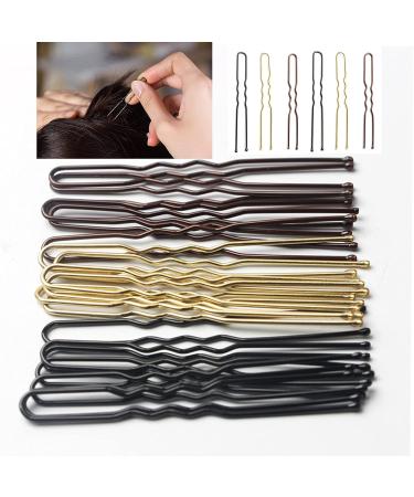 150 Black Metal U-Shaped Hair Needles for Women | Perfect Hair Clips for Solid Hairstyles - Buy Online on GoSupps.com