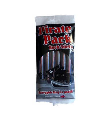 Pirate Rock Bag 6 Sticks Original Liquorice Cream Rock Retro Sweets Gift Bag Sweet Shop - Classic Sweets Traditional Taste.