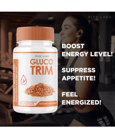 GlucoTrim - All-Natural Blood Sugar Support Capsules | Maintain Healthy Levels | Advanced Formula | 60-Capsule Dietary Supplement Reviews - Buy Online on GoSupps.com