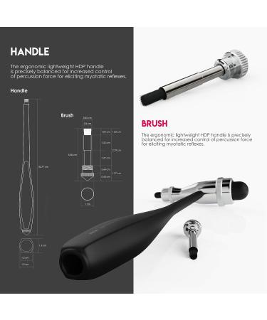 MDF Tromner Neurological Reflex Hammer with Brush & HDP Handle - Black (MDF555P-11) - Free Parts for Life & Lifetime Warranty - Buy Online on GoSupps.com