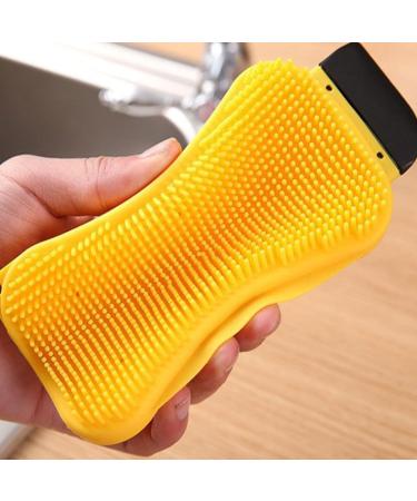 Shakven Silicone Sponges for Dishes | Multi-Purpose Dish Brush | Scrub Brush Kitchen Cleaning Tool Sponge Scraper for Easy Cleaning & Dishwashing - Buy Online on GoSupps.com