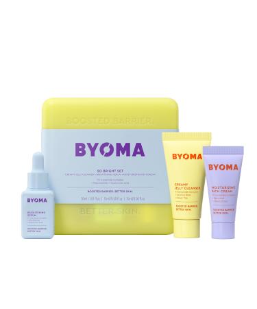 BYOMA Brightening Starter Kit - Mini Cleanser 30ml Mini Rich Cream 15ml Mini Brightening Serum 15ml