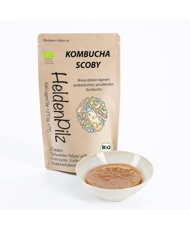 Helden Mazilz Organic Kombucha SCOBY | 100% Natural Tea Mushroom Kit | Makes Up to 6 Liters | Sustainable Plastic-Free Packaging | Perfect Gift Set - Buy Online on GoSupps.com