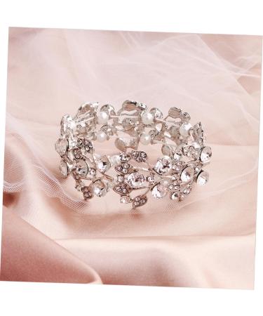 Shop Gatuida Pearl Tennis Bracelet - Stretchy Rhinestone Cuff Bracelet for Women - Elegant Open Bangle Design - International Shipping Available - Buy Online on GoSupps.com