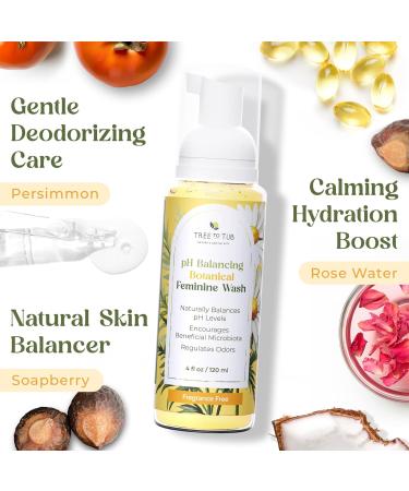 Tree to Tub pH Balance Feminine Wash - Fragrance-Free Intimate Soap for Women Botanical Daily Vaginal Cleanser pH Balanced Vaginal Wash - Buy Online on GoSupps.com