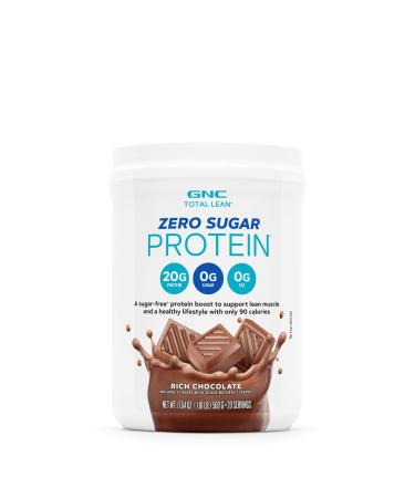 GNC Total Lean Zero Sugar Protein - Rich Chocolate (20 Servings)
