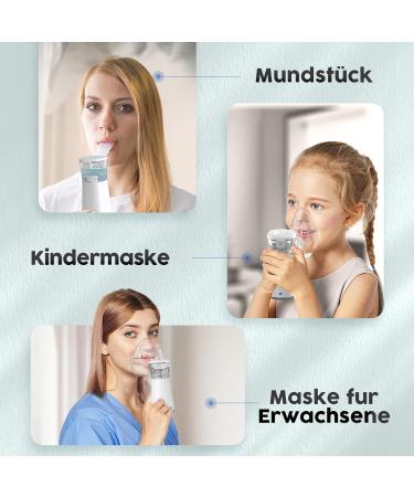 Leisen Inhalation Device for Kids & Adults - Portable Adjustable Rate Long Battery Life Cleaning Mode - Inhalator with Mouthpiece & 2 Masks - Buy Online on GoSupps.com