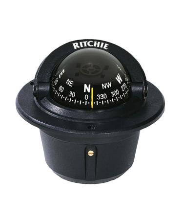 Ritchie Navigation F-50-1 Explorer Compass - Flush Mount, Black with Black Dial