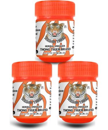 Thong Tiger Herbal Inhaler Thai Nasal Inhaler with Menthol Peppermint Oil & Herbal Blend for Sinus Relief Clear Breathing & Aromatherapy Pocket-Sized Natural Remed (1) - Buy Online on GoSupps.com