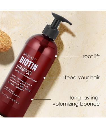 Biotin Shampoo and Conditioner Set for Hair Growth - Hair Loss Treatment for Women & Men - Thickening Products - Paraben & Sulfate Free - 20.2 FL Oz - Buy Online on GoSupps.com