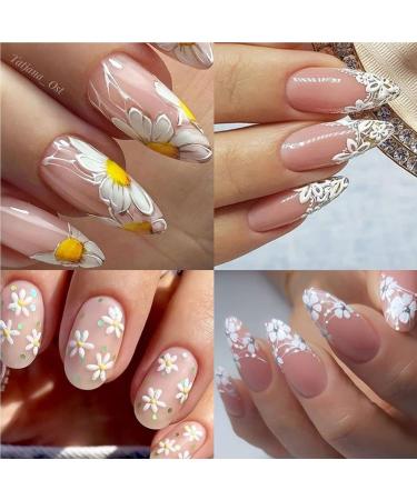 Ncana 3 Sheet 5D Rose Nail Art Sticker Decals - Self-Adhesive Exquisite Embossed Nail Art Supplies - Black White Butterfly Wings and Rose Flower - 3pcs - Buy Online on GoSupps.com