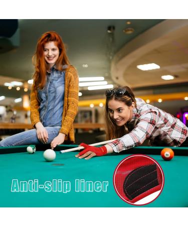 Junkin 15 Pcs 3 Fingers Elastic Billiard Pool Gloves - For Women and Men Left Hand - Buy Online on GoSupps.com