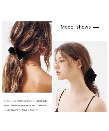 Kavya Hair Tie - 12 Soft Monochrome Elastic Scrunchies for Girls & Women | Perfect Hair Accessories - Buy Online on GoSupps.com