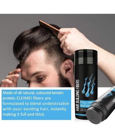 Hair Building Fibers Professional Quality Fibre Hair Powder Spray Hair Fibres Dark Brown Hair Loss Concealer for Men and Women for Bald Spots & Thinning Hair (Black Set) - Buy Online on GoSupps.com